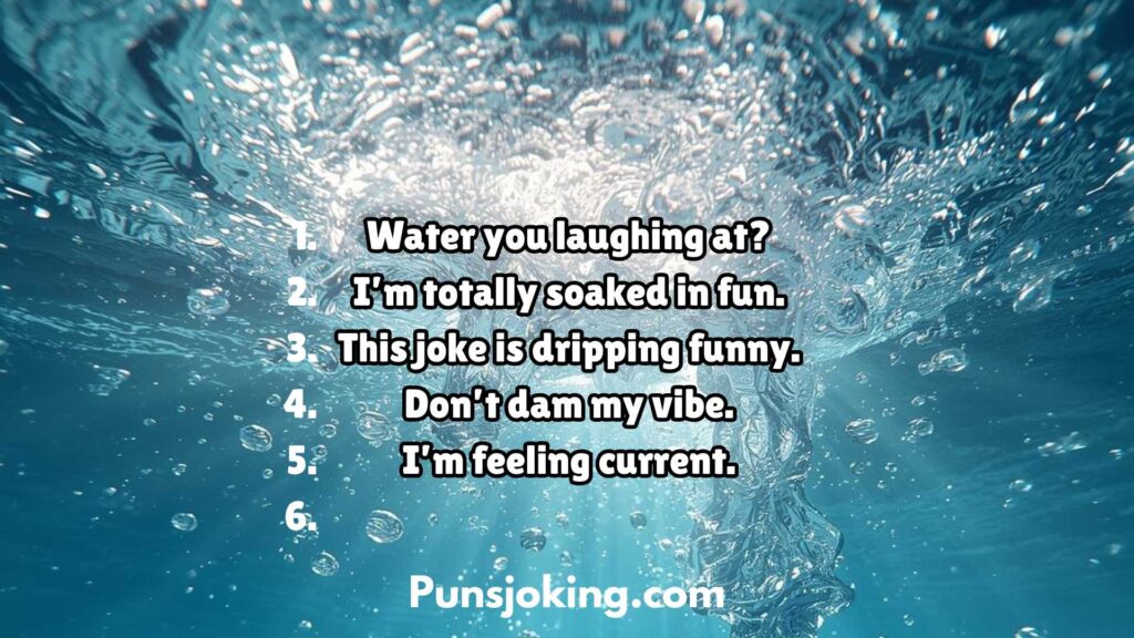 Funny Water Puns One Liners for Quick Laughs