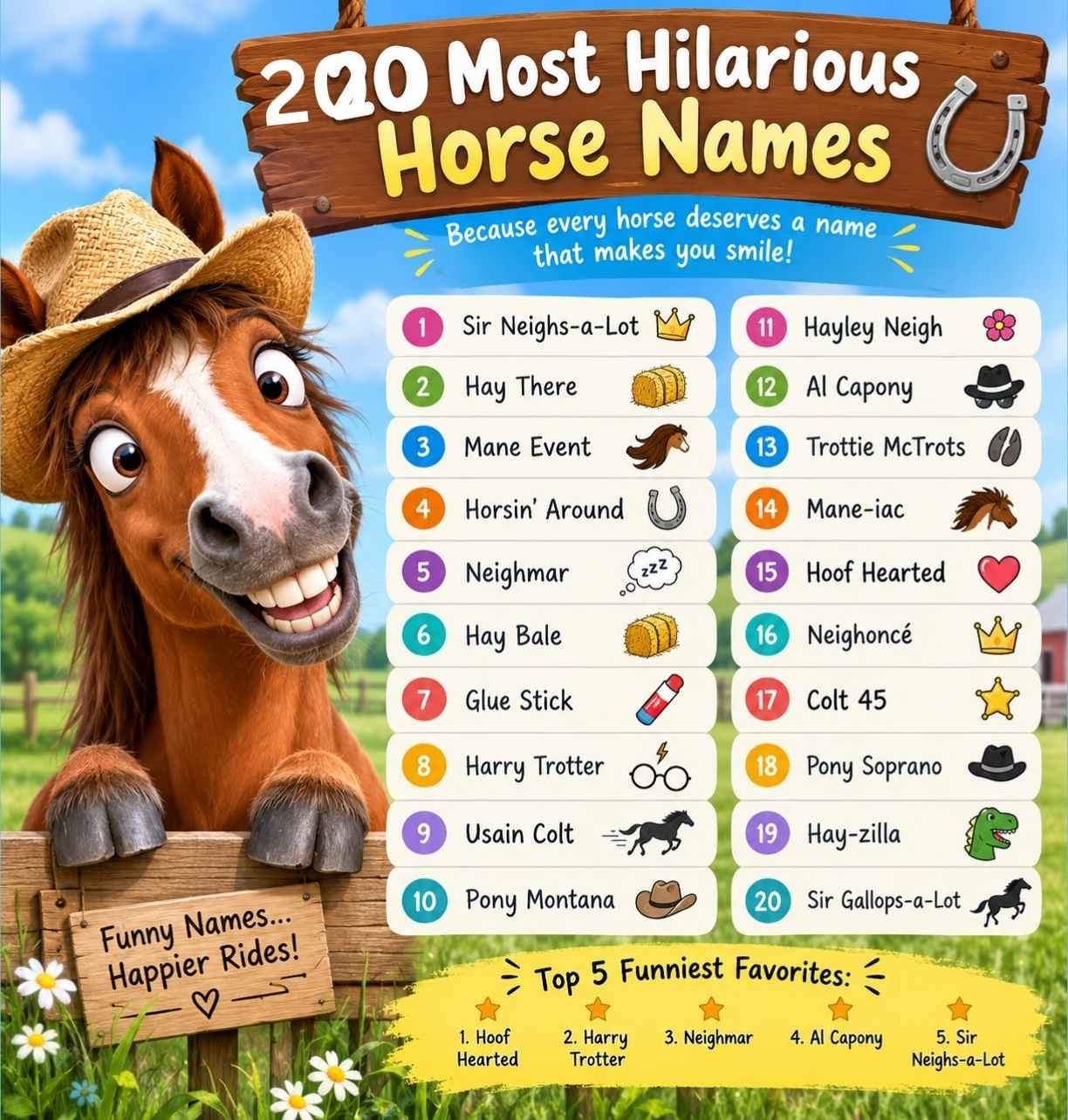 Funny Horse Names: 200+ Silly Ideas for Any Horse